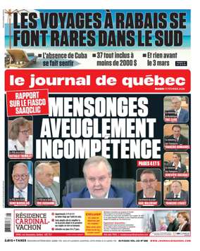Cover of Le Journal de Quebec