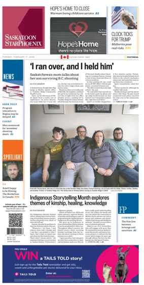 Cover of Saskatoon StarPhoenix