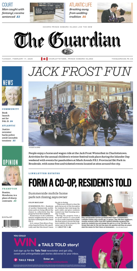 Cover of The Guardian (Charlottetown)