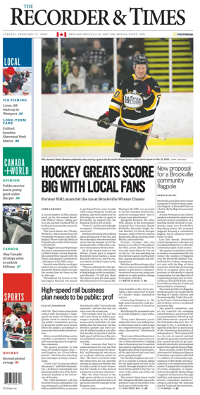 Cover of The Recorder & Times (Brockville)