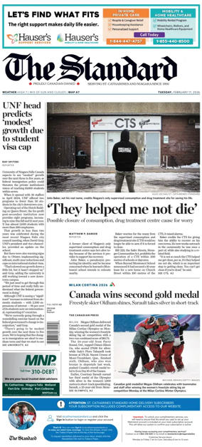 Cover of The Standard (St. Catharines)