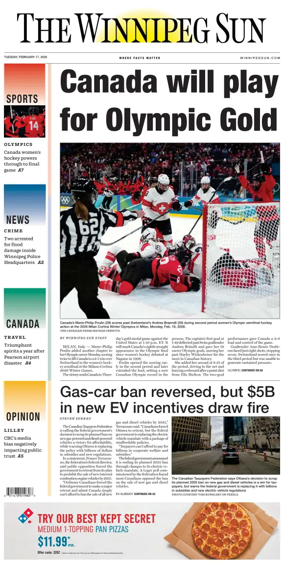 Cover of Winnipeg Sun