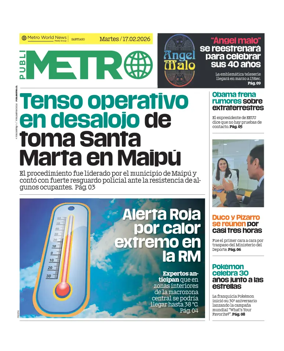 Cover of Publimetro Chile