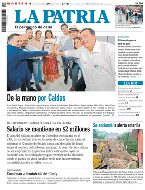 Cover of La Patria (Colombia)