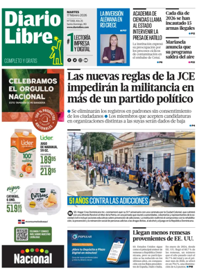 Cover of Diario Libre (Republica Dominicana)