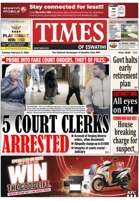 Cover of Times of Eswatini