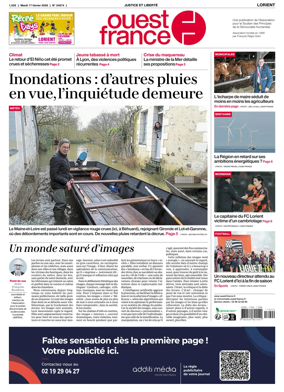 Cover of Ouest France (Lorient)