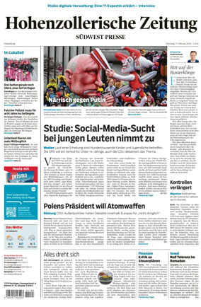 Cover of Hohenzollerische Zeitung