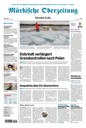 Cover of Markische Oderzeitung Eberswalde