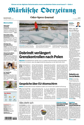 Cover of Markische Oderzeitung Eisenhuttenstadt