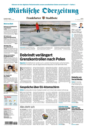 Cover of Markische Oderzeitung Frankfurt (Oder)