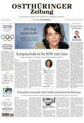 Cover of Ostthuringer Zeitung (Saalfeld)
