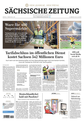 Cover of Sachsische Zeitung (Hoyerswerda)