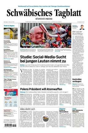 Cover of Schwabisches Tagblatt - Tubinger Chronik