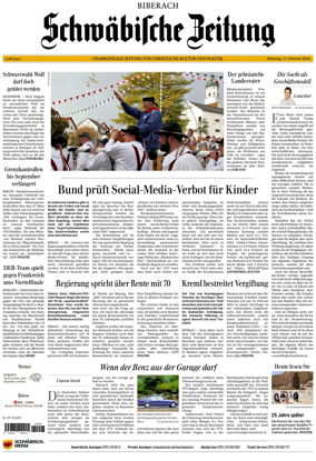 Cover of Schwabische Zeitung (Biberach)