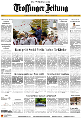 Cover of Trossinger Zeitung