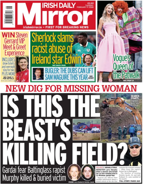 Cover of Irish Daily Mirror