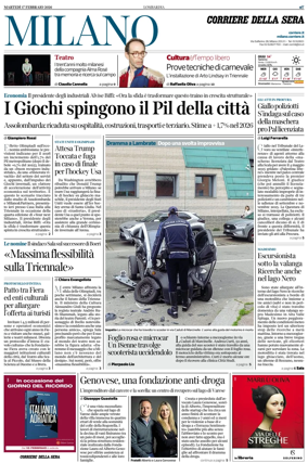 Cover of Corriere della Sera (Milano)