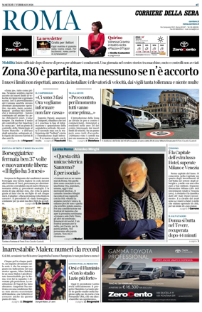 Cover of Corriere della Sera (Roma)