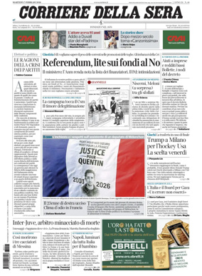 Cover of Corriere della Sera