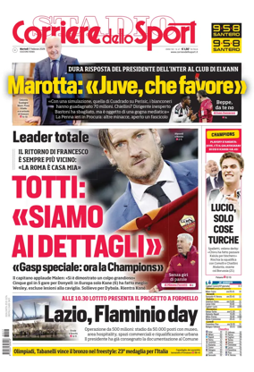 Cover of Corriere dello Sport (Lazio)