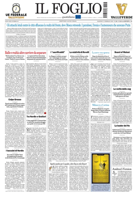 Cover of Il Foglio Quotidiano