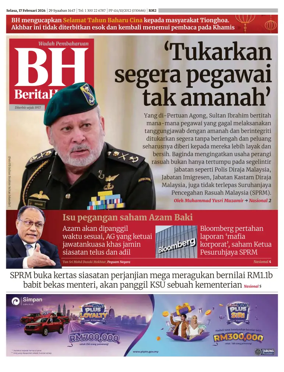 Cover of Berita Harian