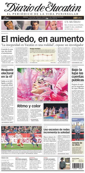 Cover of Diario de Yucatan