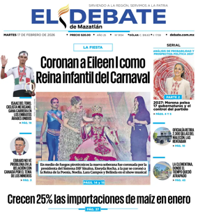 Cover of El Debate de Mazatlan