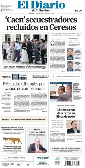 Cover of El Diario de Chihuahua