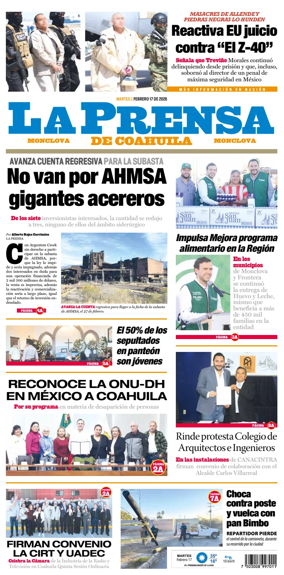 Cover of La Prensa de Coahuila