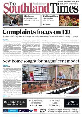 Cover of The Southland Times