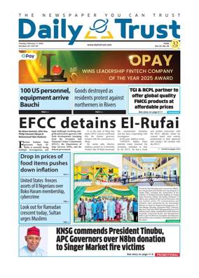Cover of Daily Trust