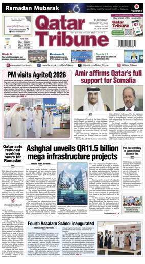 Cover of Qatar Tribune