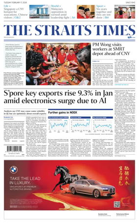 Cover of The Straits Times