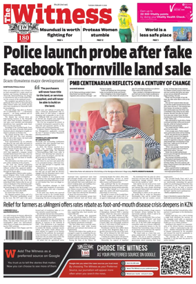 Cover of The Witness (South Africa)