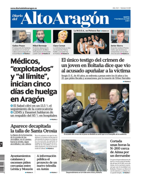Cover of Diario del Alto Aragon