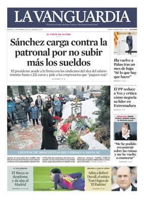 Cover of La Vanguardia