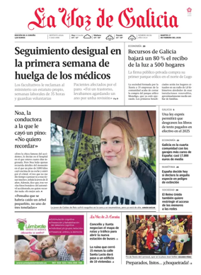 Cover of La Voz de Galicia (A Coruna)