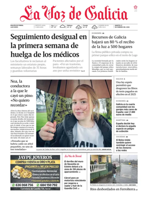 Cover of La Voz de Galicia (Ferrol)