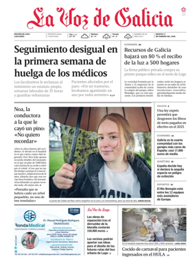 Cover of La Voz de Galicia (Lugo)