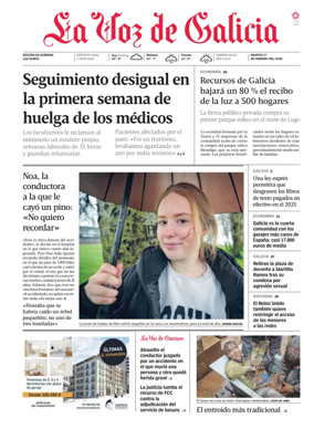 Cover of La Voz de Galicia (Ourense)