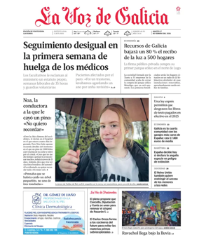 Cover of La Voz de Galicia (Pontevedra)