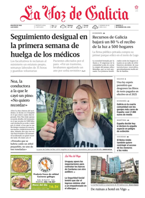 Cover of La Voz de Galicia (Vigo)