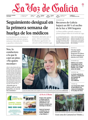 Cover of La Voz de Galicia (Viveiro)