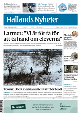 Cover of Hallands Nyheter
