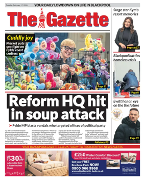 Cover of Blackpool Gazette