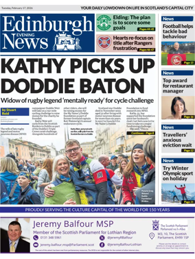 Cover of Edinburgh Evening News
