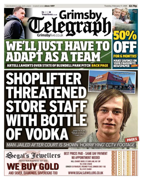 Cover of Grimsby Telegraph