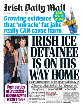 Cover of Irish Daily Mail